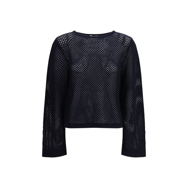 Allude Blue Wool Sweatshirt