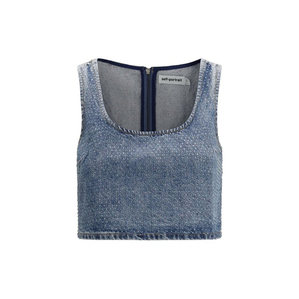 Self-Portrait Blue Denim Shirt