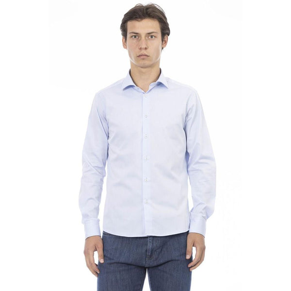 Baldinini Trend Blue Cotton Long Sleeve T-Shirt