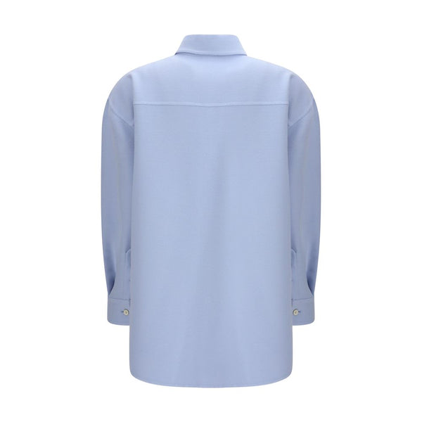 Fabiana Filippi Blue Wool Oves Aries Dress Shirt