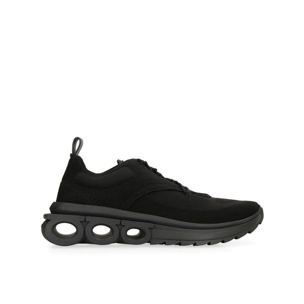 Salvatore Ferragamo Black Fabric Athletic Sneakers