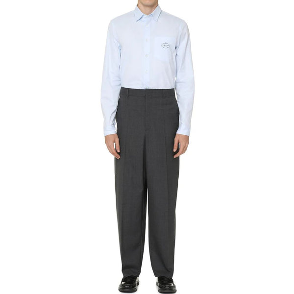 Prada Blue Cotton Dress Shirt