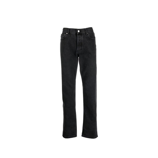 Ambush Black Cotton Straight-Leg Jeans