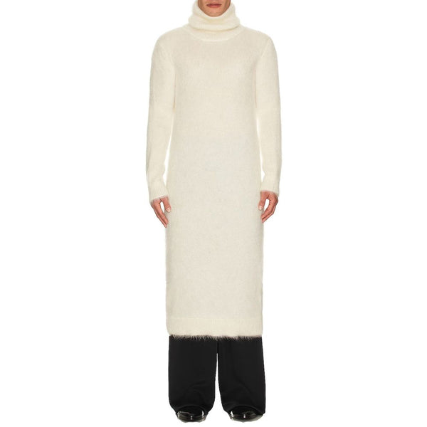 Saint Laurent White Mohair Casual Dress