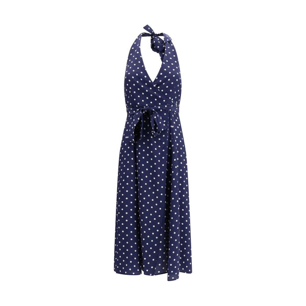 P.A.R.O.S.H. Blue Silk Casual Dress