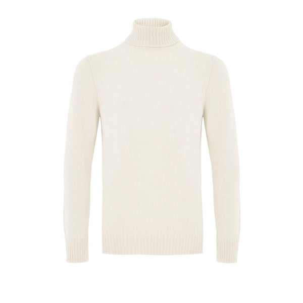 Gran Sasso White Wool Turtleneck