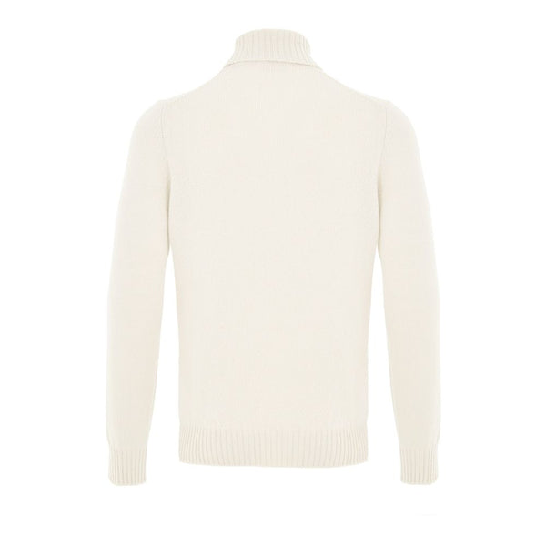 Gran Sasso White Wool Turtleneck