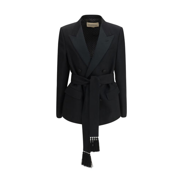 Valentino Garavani Black Wool Oves Aries Blazer
