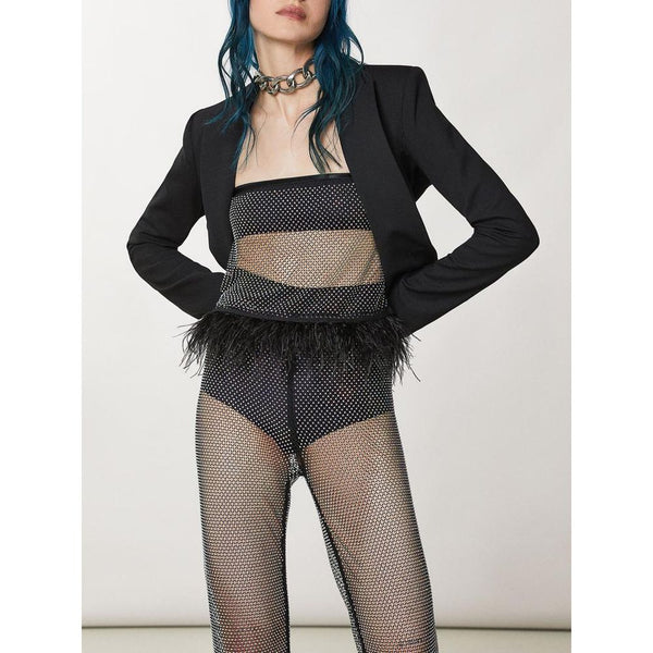 Patrizia Pepe Black Polyester Tank Tops