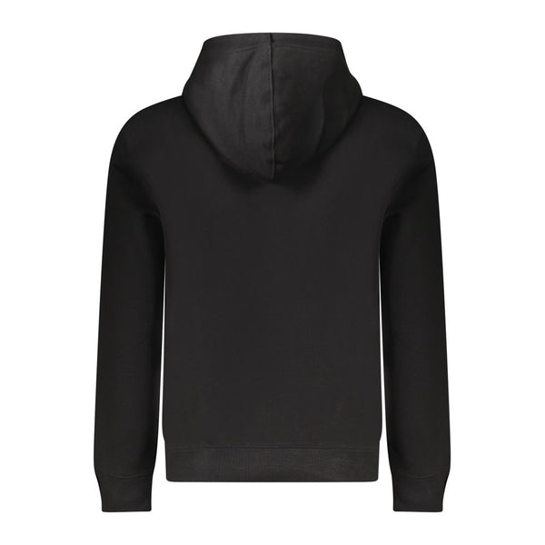 Guess Jeans Black Cotton Men Sweatshirt Slim Fit Hooded