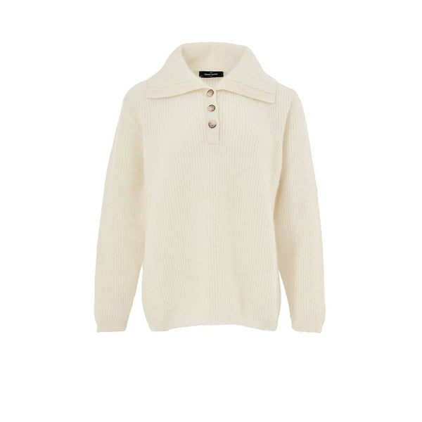 Gran Sasso White Wool Polo Shirt