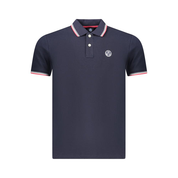 North Sails Blue Cotton Men Polo Shirt