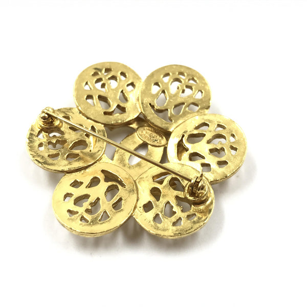 Chanel Costume Jewlery Vintage Brooch Coco Medallian