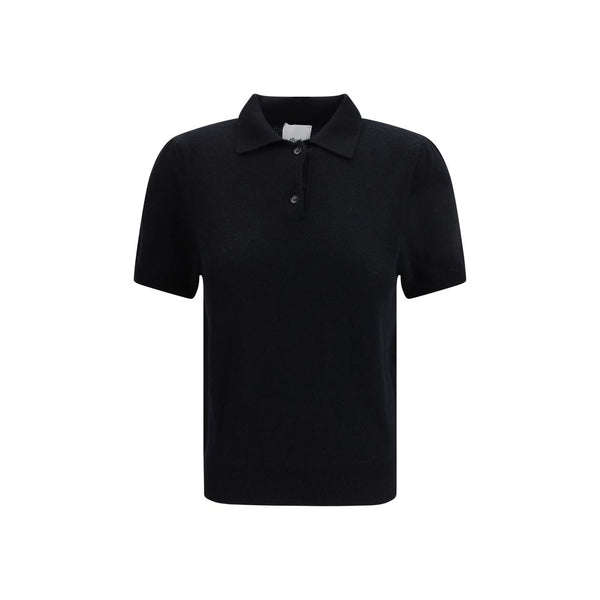 Allude Black Cashmere Polo Shirt