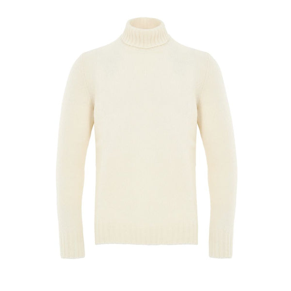 Gran Sasso White Wool Turtleneck