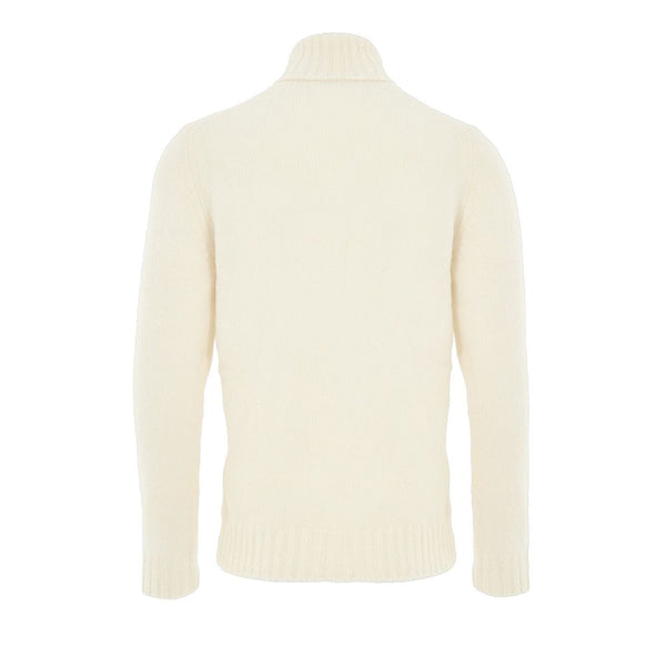 Gran Sasso White Wool Turtleneck