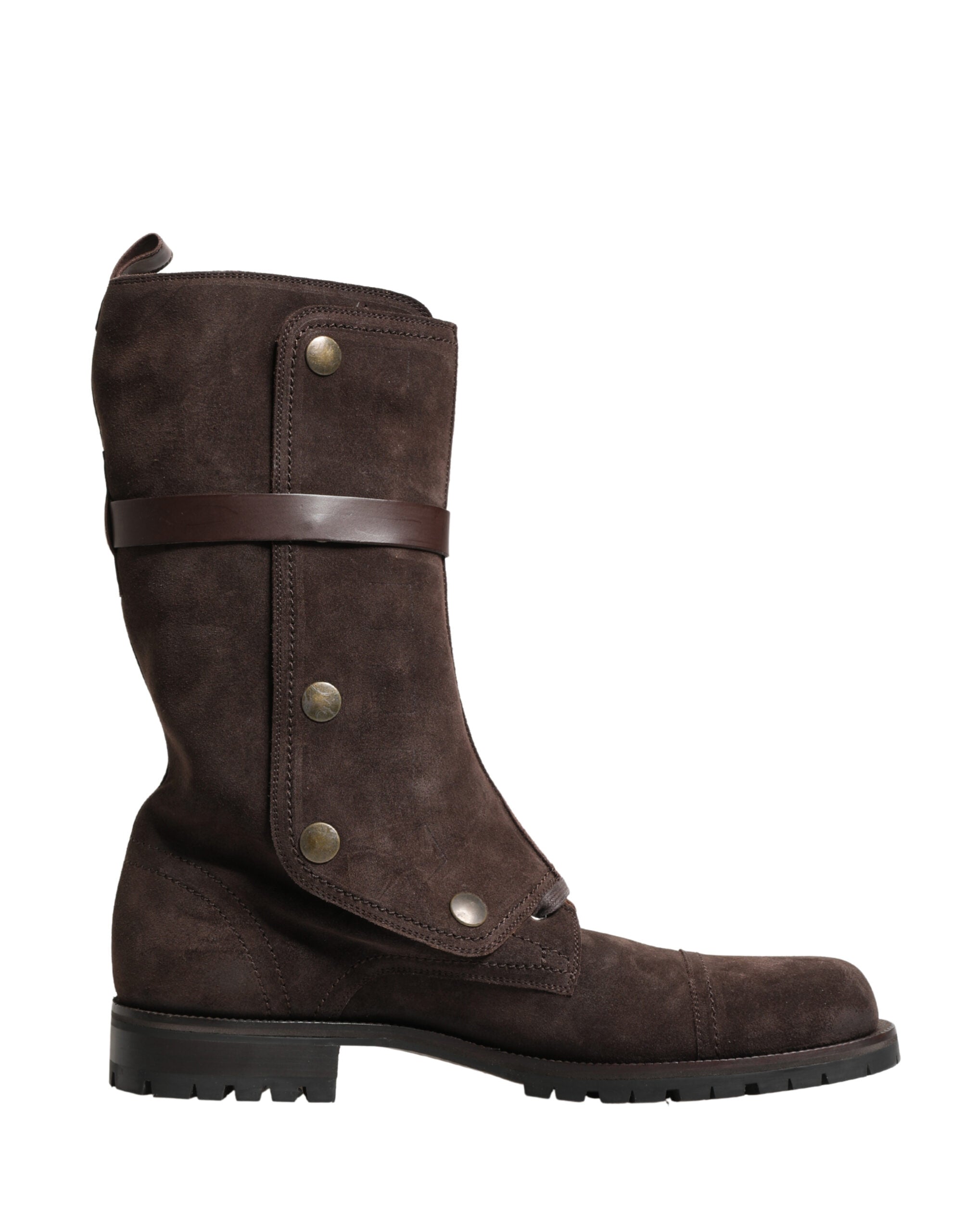 Dolce & Gabbana Brown Suede Leather Combat Ankle Boots Shoes – THE GRAY ...