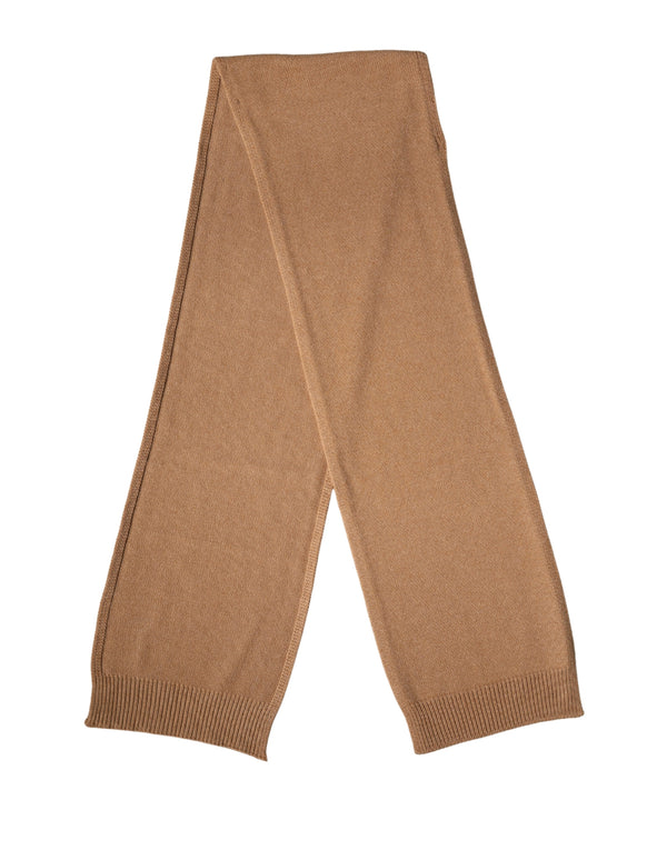 Dolce & Gabbana Brown Cashmere Knitted Foulard 207cm x 29cm Men Scarf