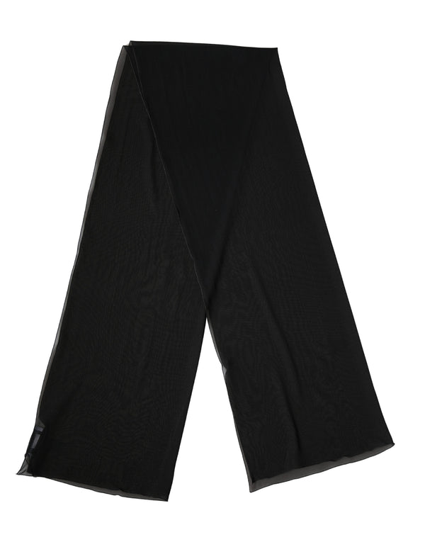 Dolce & Gabbana Black Silk Neck Wrap Shawl Stole 200cm x 64cm  Scarf
