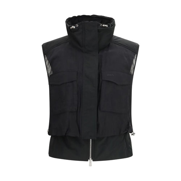 PINKO Black Nylon Sleeveless Jacket