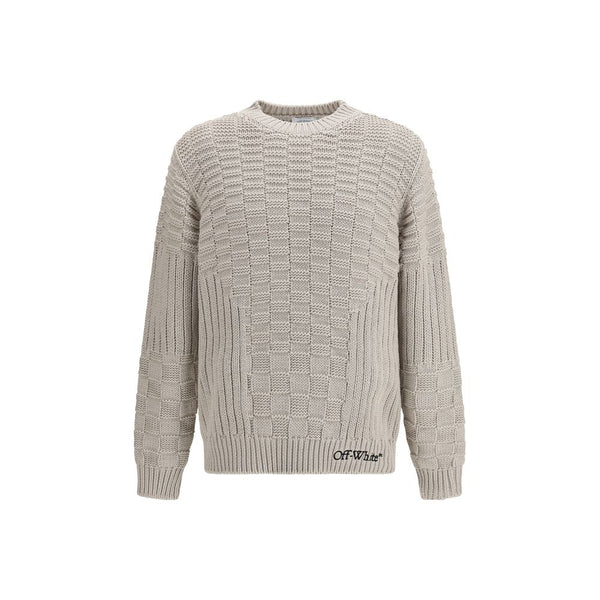 Off-White Beige Cotton Sweatshirt