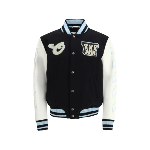 Off-White Black Wool Oves Aries Bomber