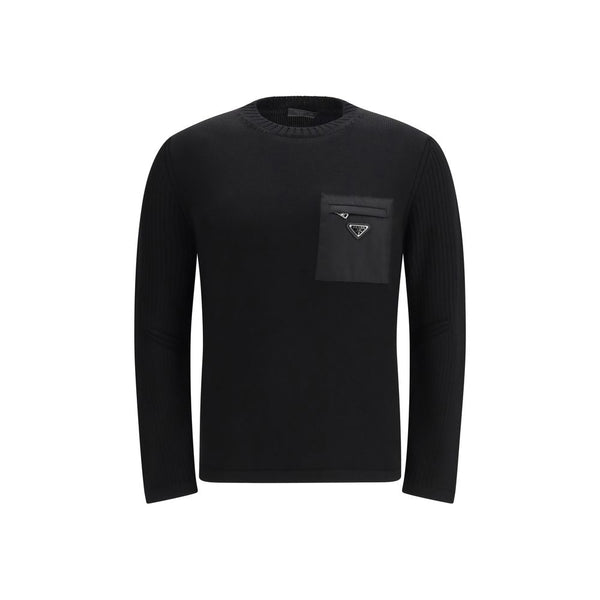 Prada Black Wool Oves Aries Sweatshirt