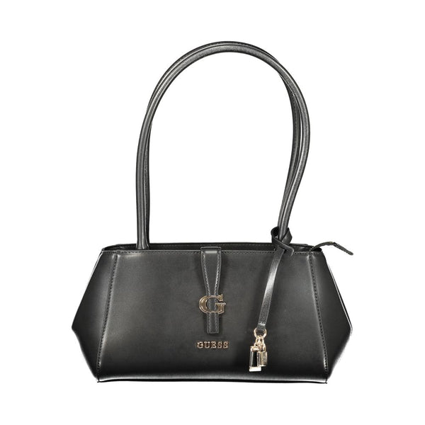 Guess Jeans Nero Poliuretano Donna Shoulder Bag