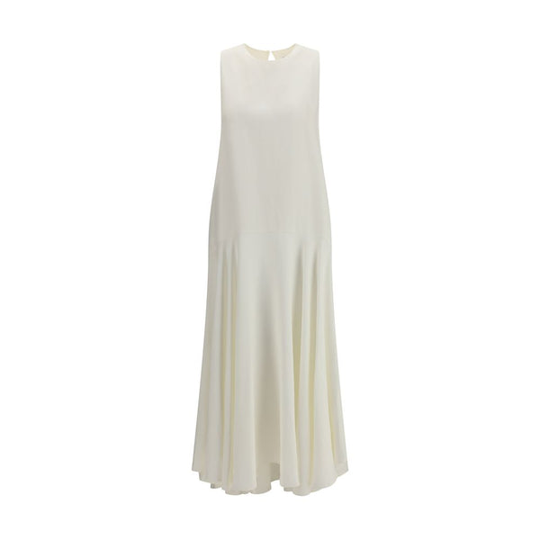 P.A.R.O.S.H. White Linen Casual Dress