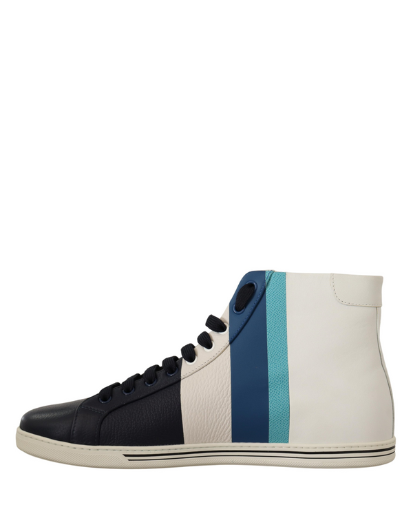 Dolce & Gabbana Multicolor Leather Mid Top Sneakers Shoes