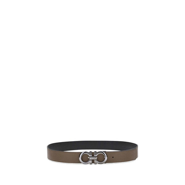 Ferragamo Brown Calf Leather Bos Taurus Regular Belt