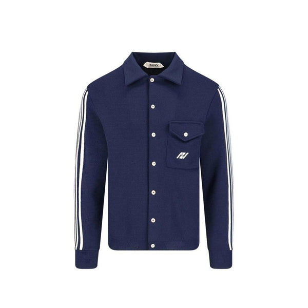 Autry Blue Nylon Cardigan