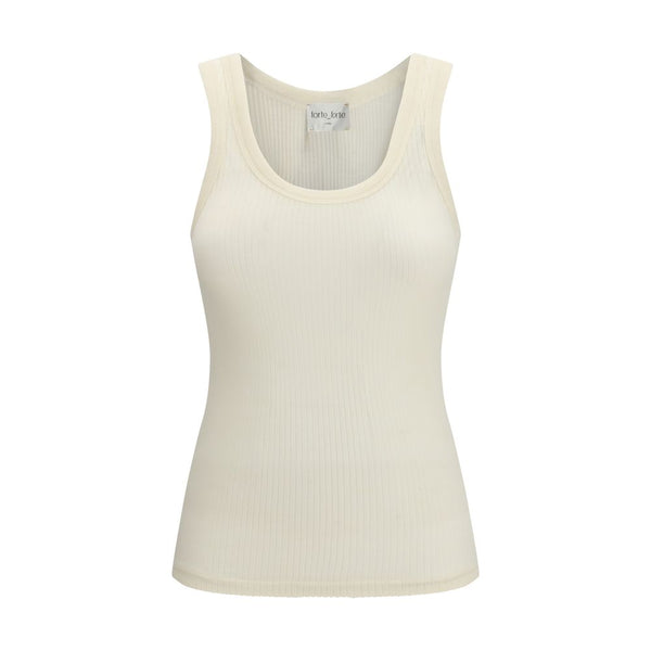 Forte_Forte Beige Wool Oves Aries Sleeveles T-Shirt