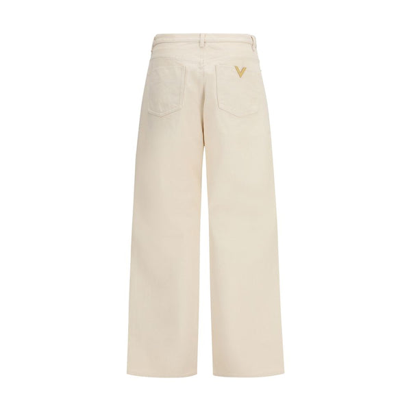 Valentino Garavani Beige Cotton Casual Pants