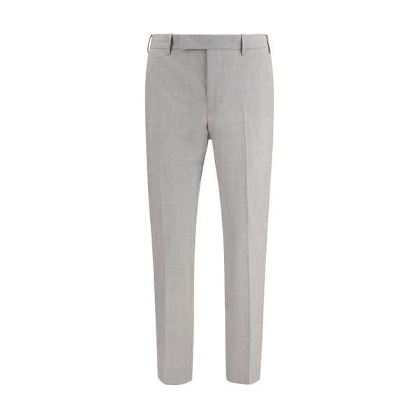 PT Torino Gray Wool Oves Aries Dress Pants
