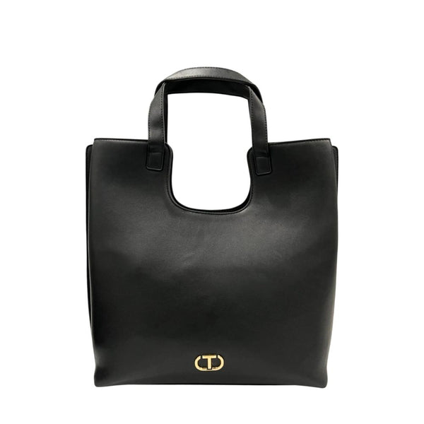 Twinset Black PU Women Shoulder Bag