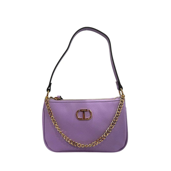 Twinset Purple PU Women Shoulder Bag