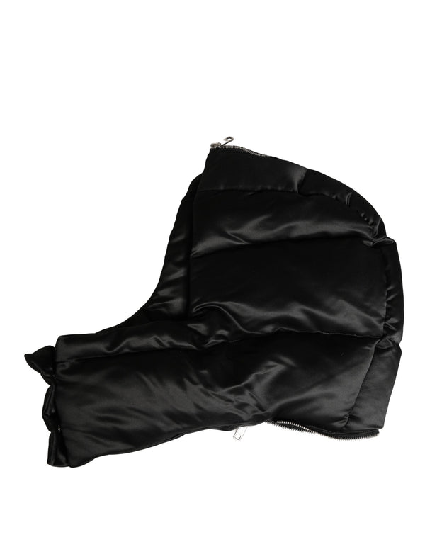 Dolce & Gabbana Black Polyester Whole Head Wrap Capello Hat
