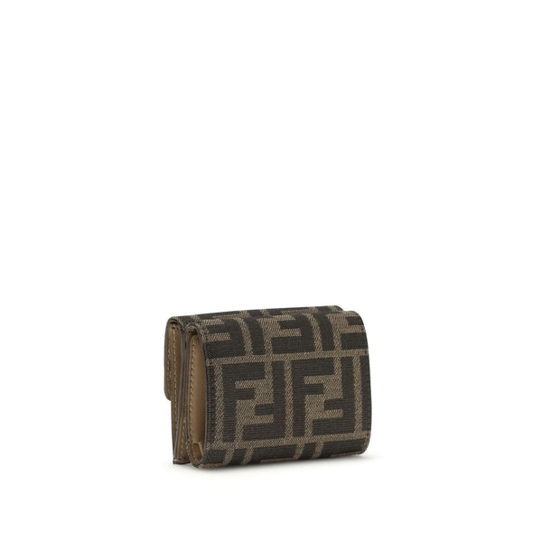 Fendi Brown Fabric Wallet