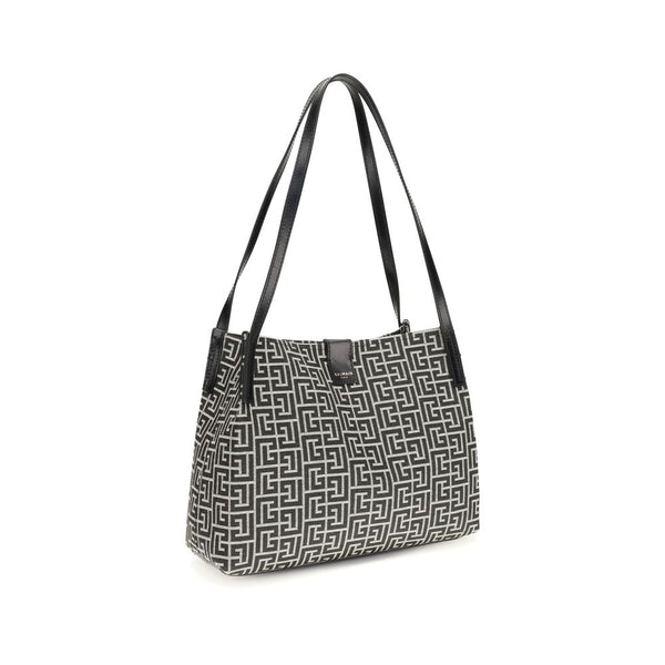Balmain Black Cotton Shoulder Bag