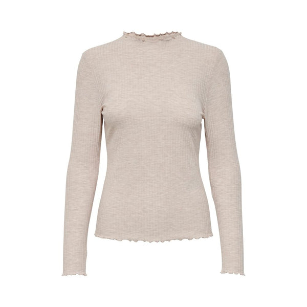 Only Beige Polyester Turtleneck
