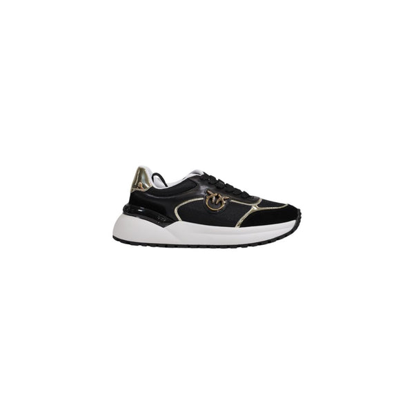 PINKO Black Leather Low Top Sneakers