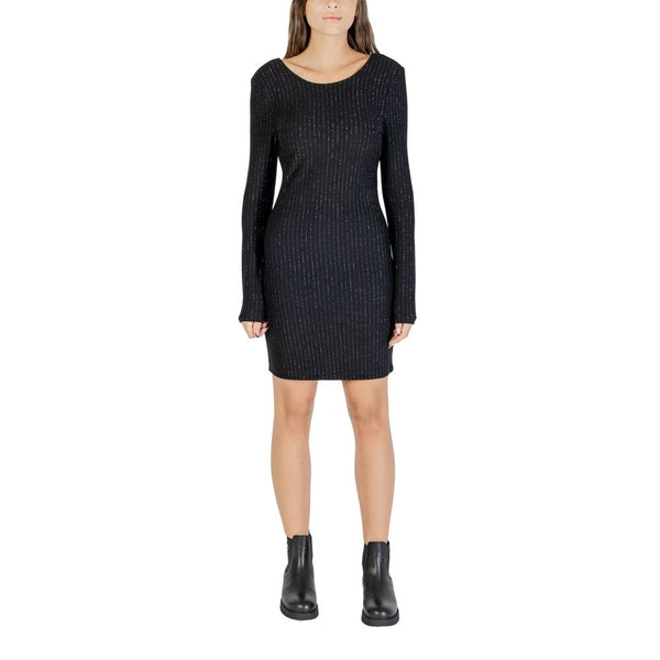 Jacqueline De Yong Black Polyester Short Dress