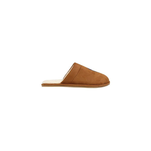 Ralph Lauren Brown Textile Slippers