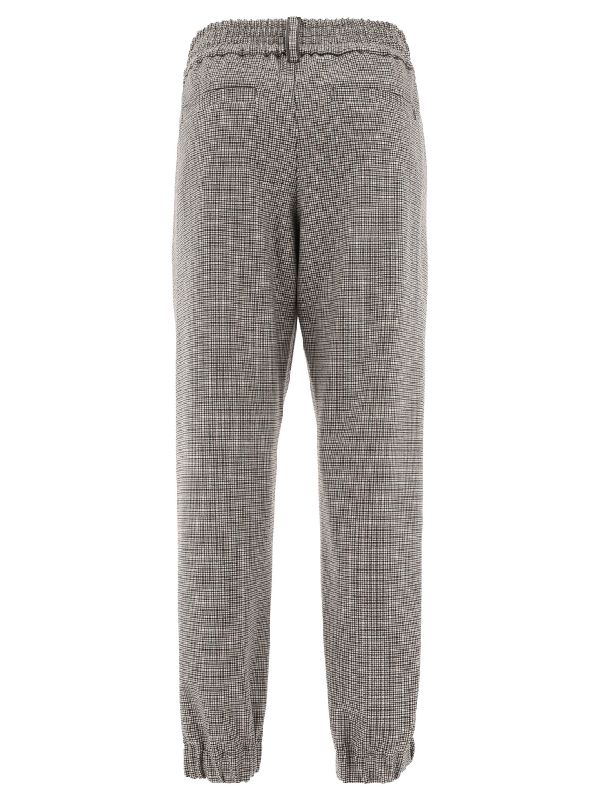 Brunello Cucinelli Bicolor Wool Casual Pants