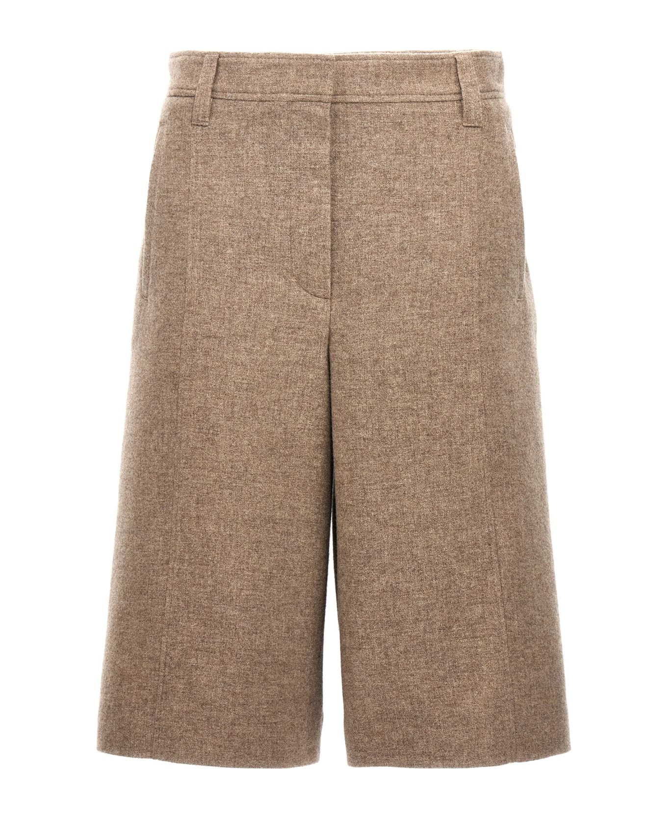 Brunello Cucinelli Beige Yak Bermuda Shorts