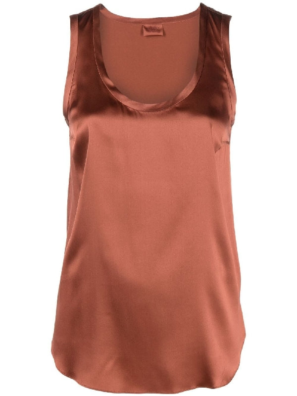 Brunello Cucinelli Brown Silk T-Shirt