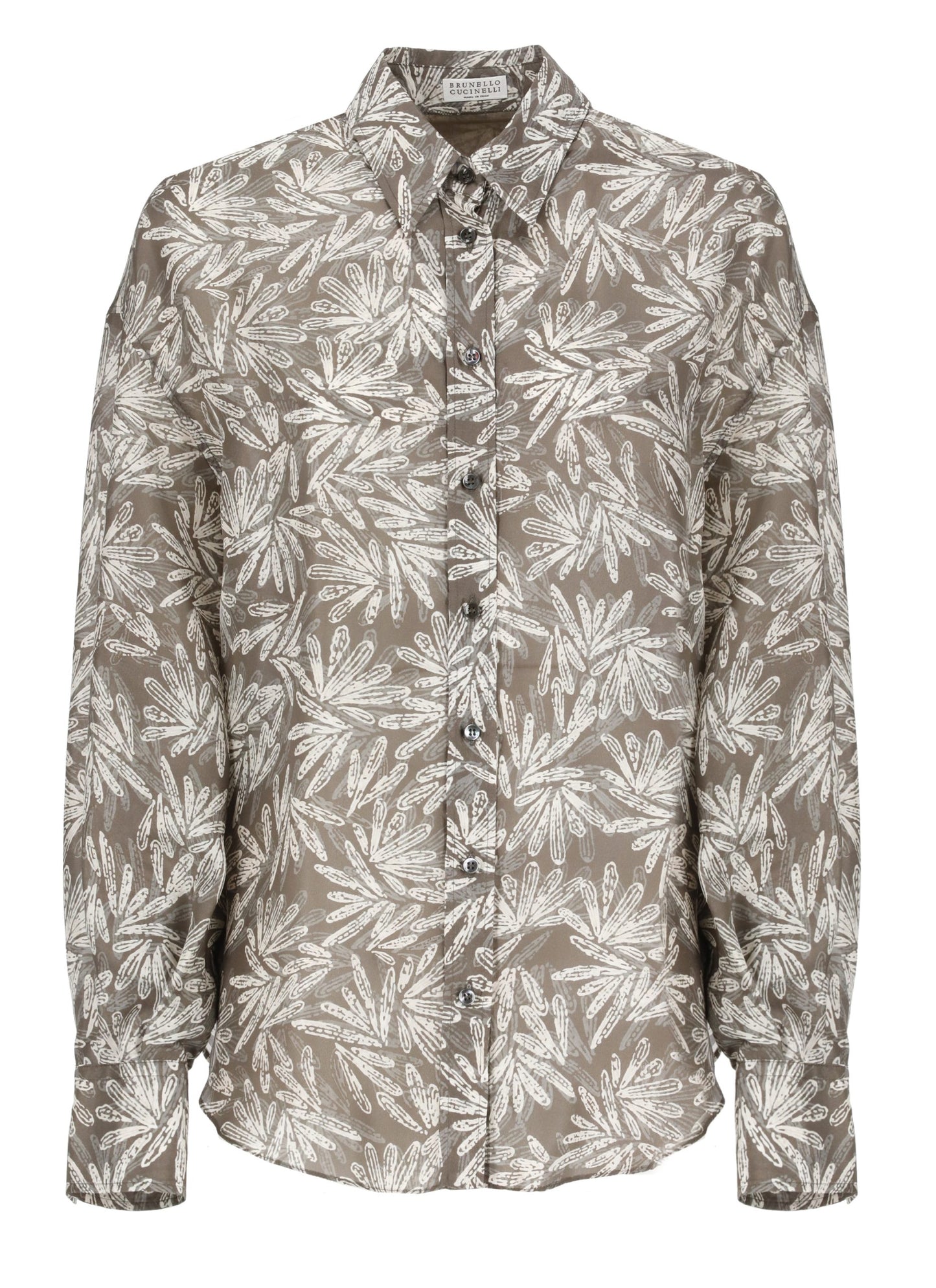 Brunello Cucinelli Multicolor Silk Pattern Shirt