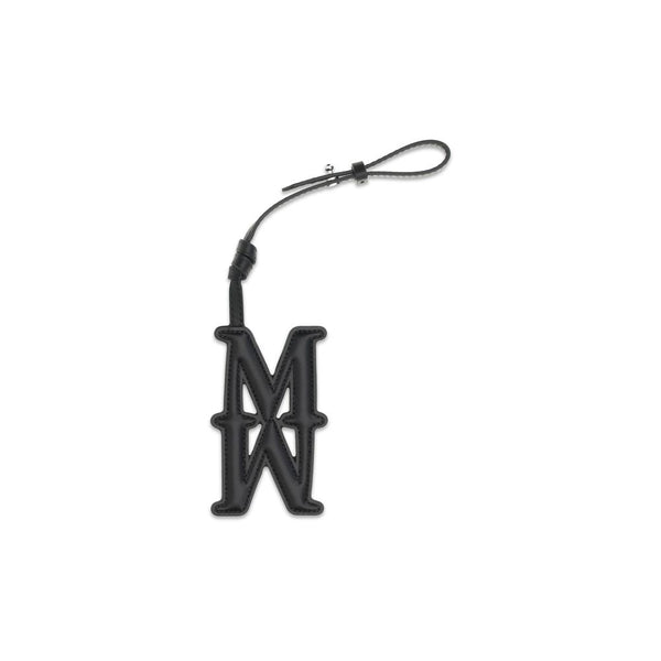 Max Mara Black Calf Leather Bos Taurus Keychain