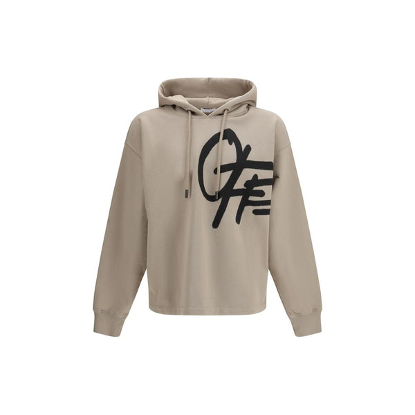 Off-White Beige Cotton Sweatshirt